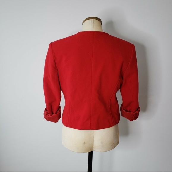Vintage Wool & Cashmere Braemar Red Coat / Blazer - Picture 2 of 4